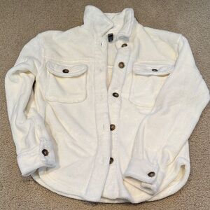 Alya Ultra Soft White Fleece Jacket